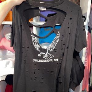 LF ripped distressed T-shirt